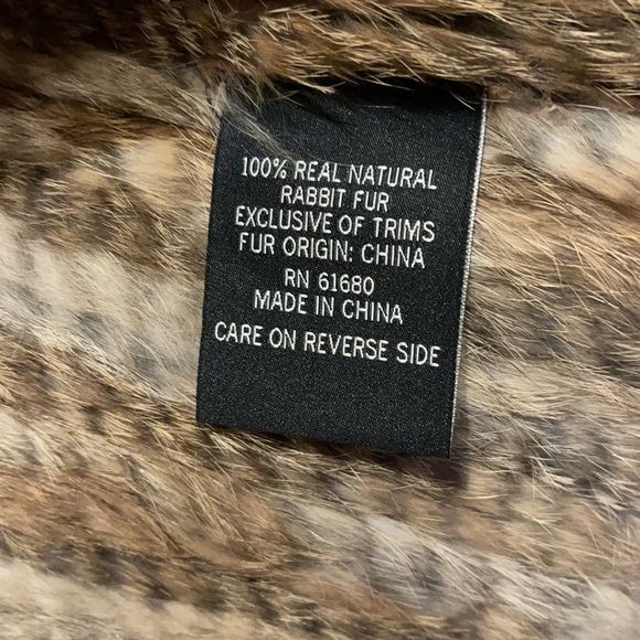 Brown authentic rabbit fur vest xs - Picture 3 of 4